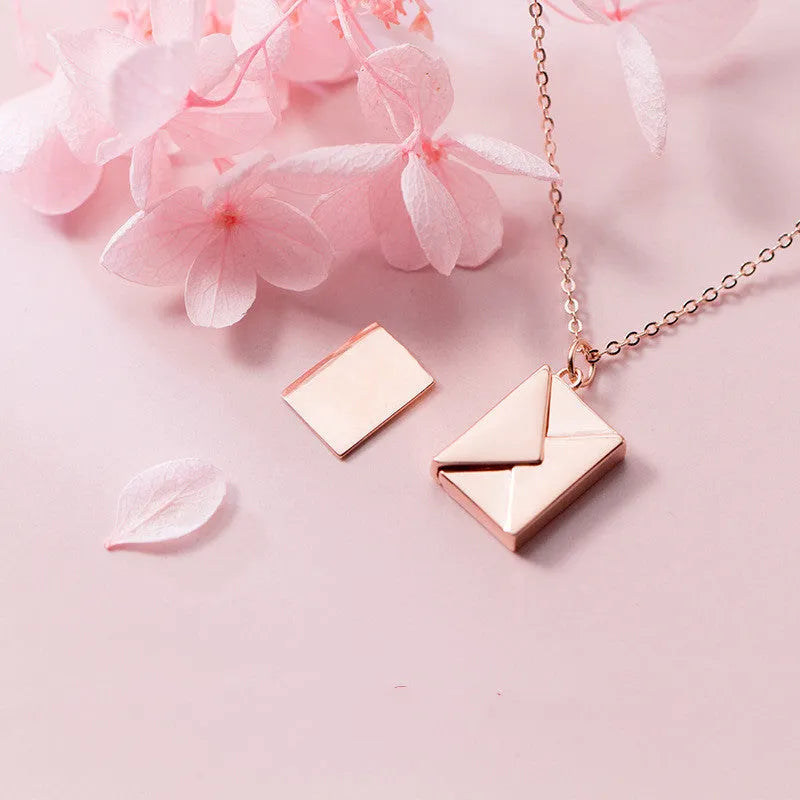 Fashion Jewelry Envelop Necklace Women Lover Letter Pendant Best Gifts For Girlfriend - Bellarte Enchanté Fashion Jewelry Envelop Necklace Women Lover Letter Pendant Best Gifts For Girlfriend